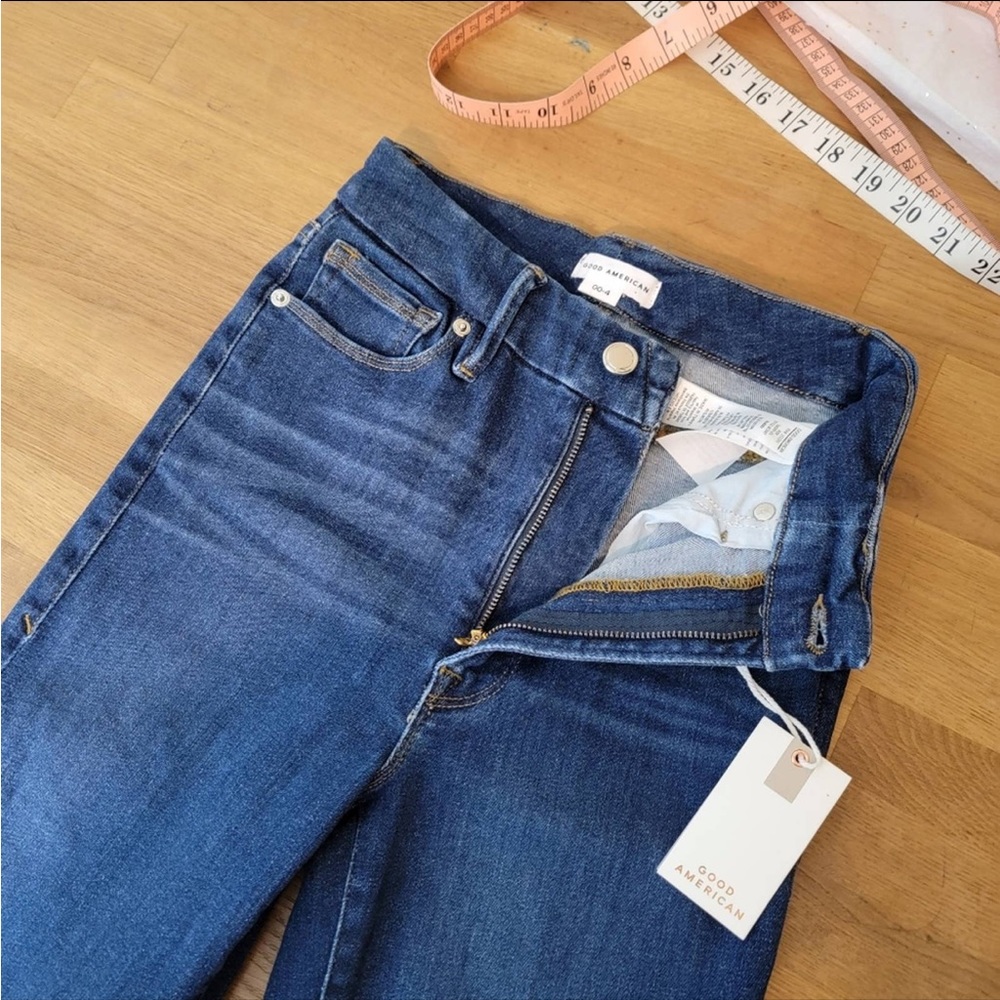 Good American always fits classic good A size 00-4 jeans - Picture 7 of 10